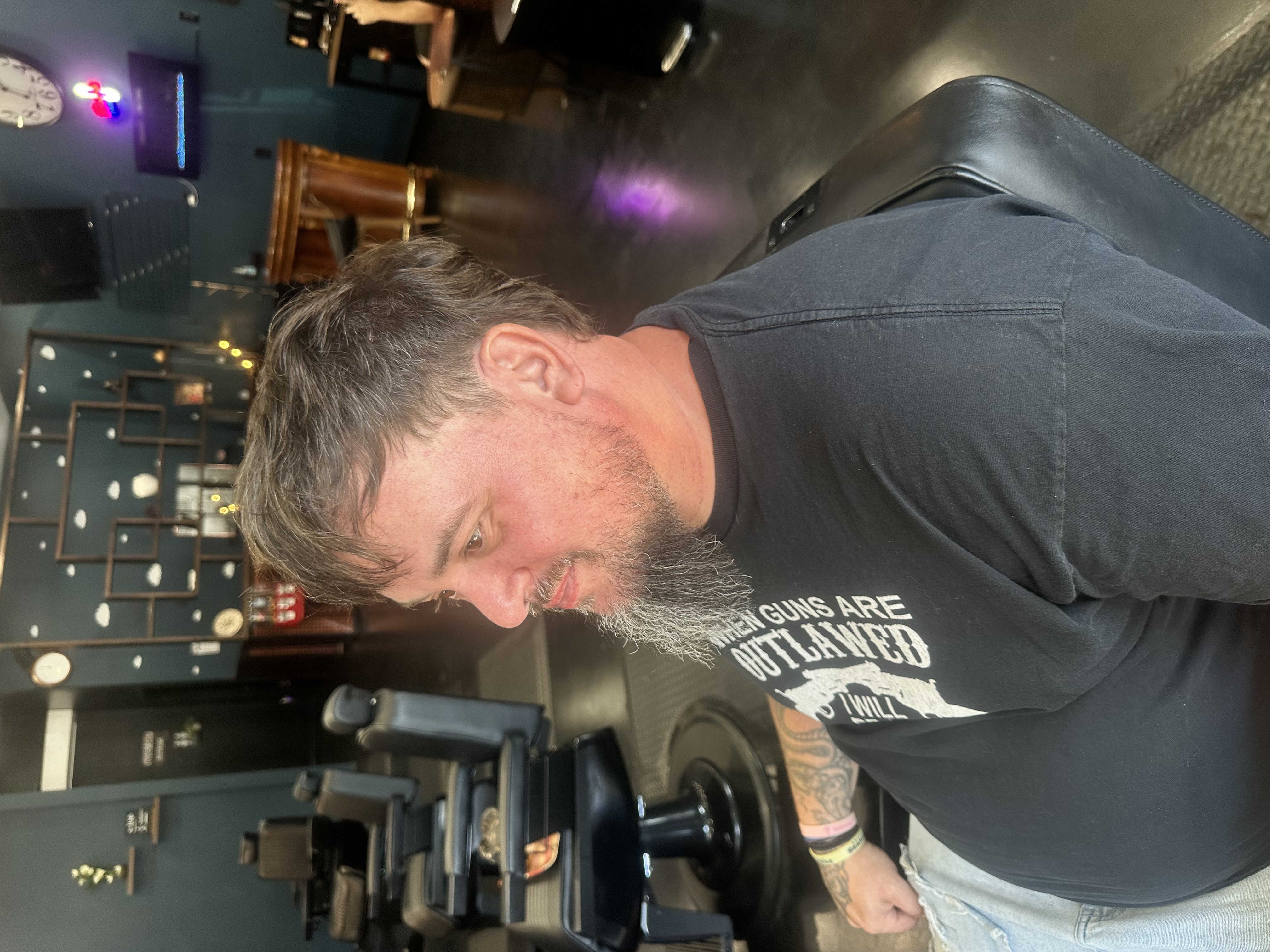 After: client with a finished haircut at Steel and Stubble